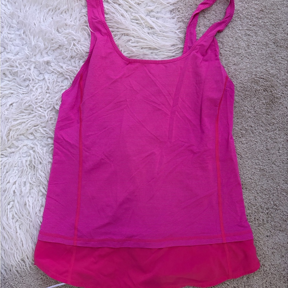 Lululemon Athletica Vibrant Pink Tank Top